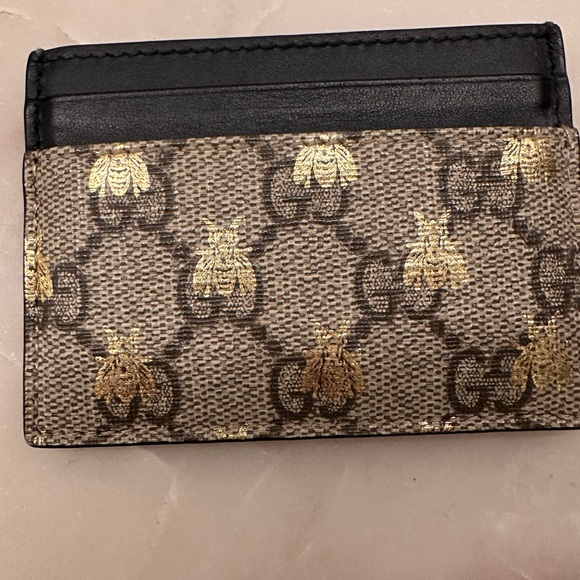 Men’s Gucci Card holder with bees - Picture 2 of 5